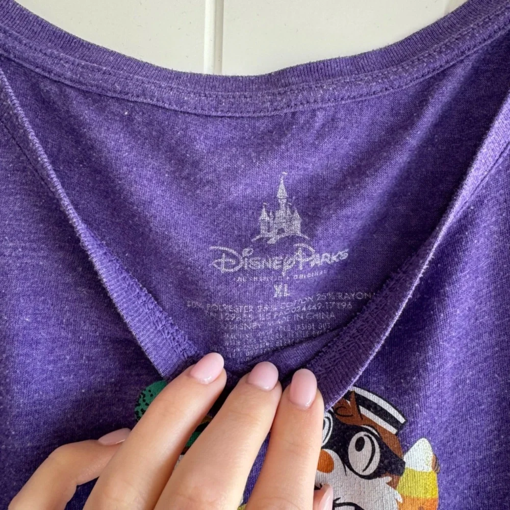Disney Parks 2017 Mickey’s Halloween Party EVENT LE Chip and Dale Purple Shirt - Picture 4 of 7